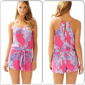 Lilly Pulitzer pink Samba romper size M